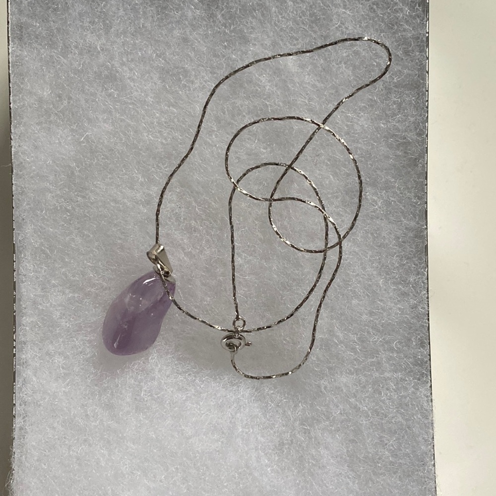 Purple stone necklace